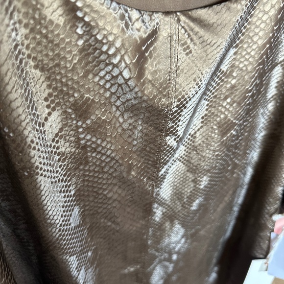NWT Good American Better Than Leather Metallic Bronze Snakes Bodysuit - Picture 9 of 11